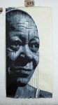 Daniel-Eime, Portrait, woman, Stencil, Black, white, grey