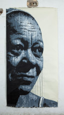 Daniel-Eime, Portrait, woman, Stencil, Black, white, grey