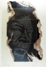 Daniel-Eime, Portrait, Stencil, Black, white, grey