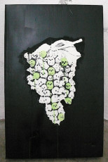 grapes-2011-ludo-50x77x6cm-mixed-mediasilkscreenacrylic-on-cardboard-edition-of-2-300-euros, artwork,