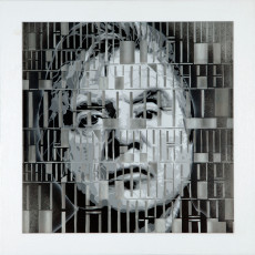 Portrait of Francis Bacon Quote: â€œThe job of the artist is always to deepen the mystery.â€� media: Stencil on stencil SOLD