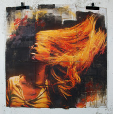Inertia Creeps, 2012, Snik, Stencil/spraypaint on cardboard Artwork